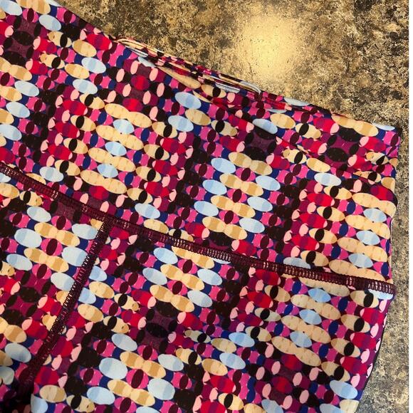 Free People Movement Multi Color Pink Blue Geometric Print Leggings XS - Picture 3 of 6